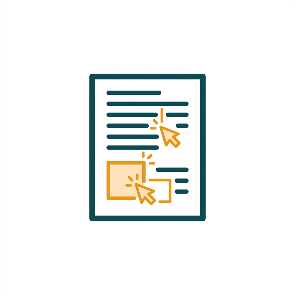 a document page with a cursor directly editing a line of text and moving an image block