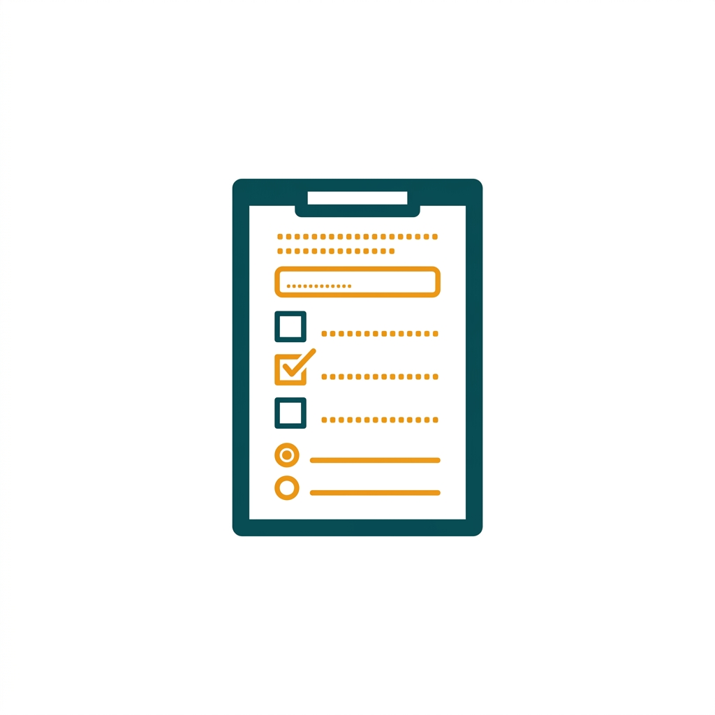 a document with interactive form fields like checkboxes and text input lines