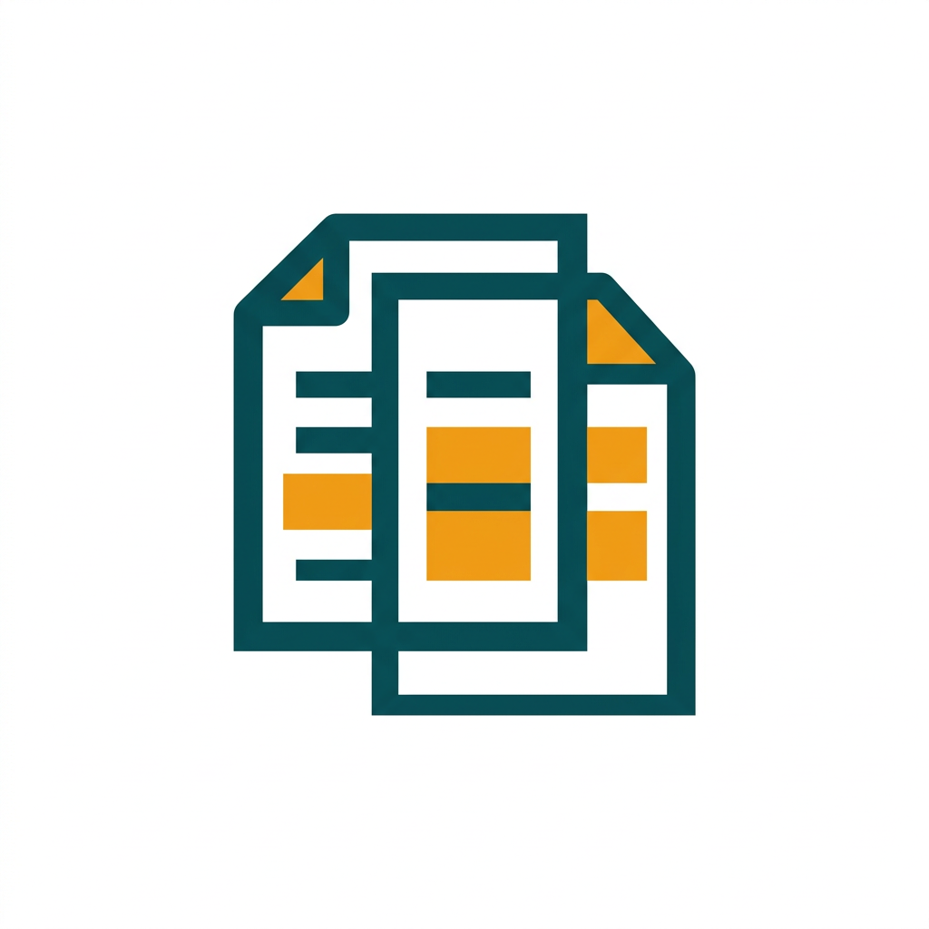 two overlapping document pages with highlighted differences