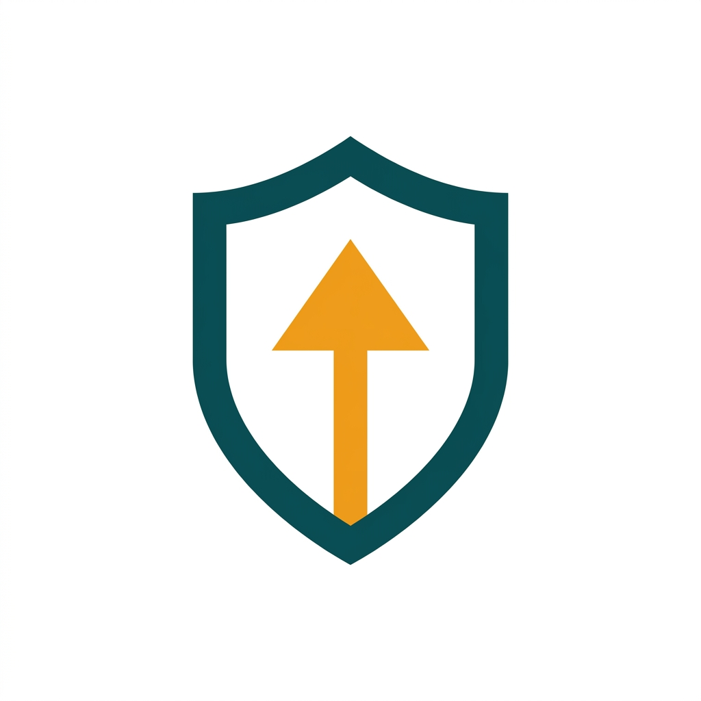 a shield icon with an upward arrow, representing software updates