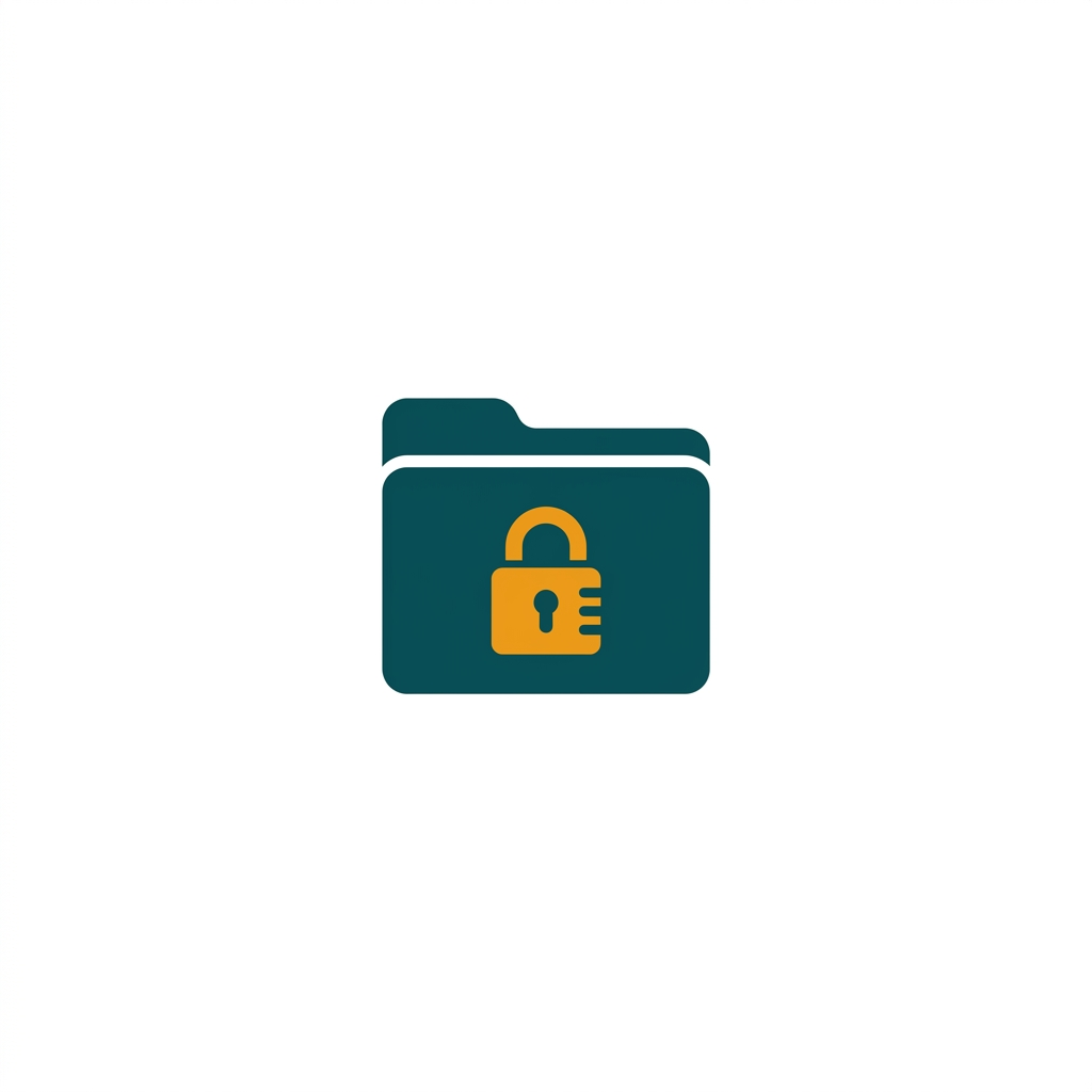 a folder icon with a padlock, symbolizing encrypted and protected files