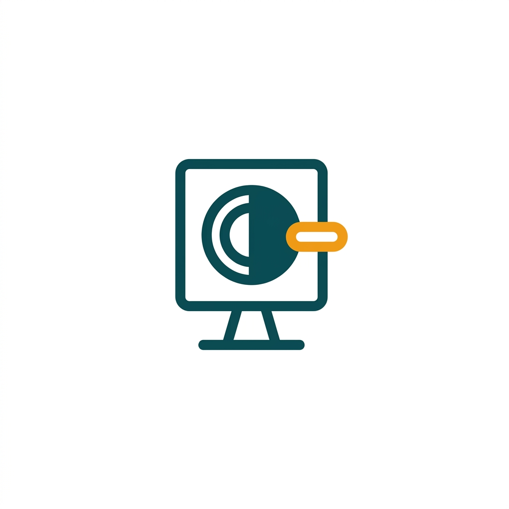 a simple webcam icon with a privacy cover sliding over the lens, minimal vector icon