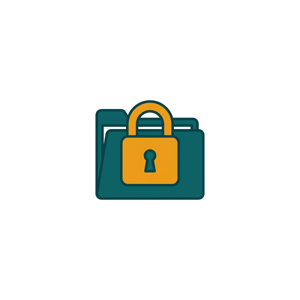 a padlock icon over a folder, symbolizing the protection of files from encryption threats