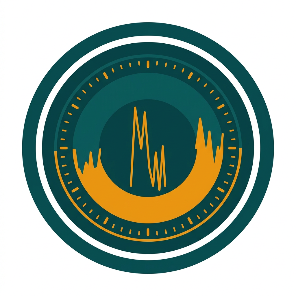 a large, animated circular display showing audio gain reduction in real-time on a graph