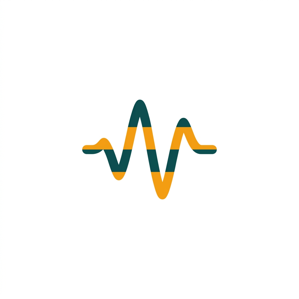 a sound wave split into four distinct colored horizontal bands