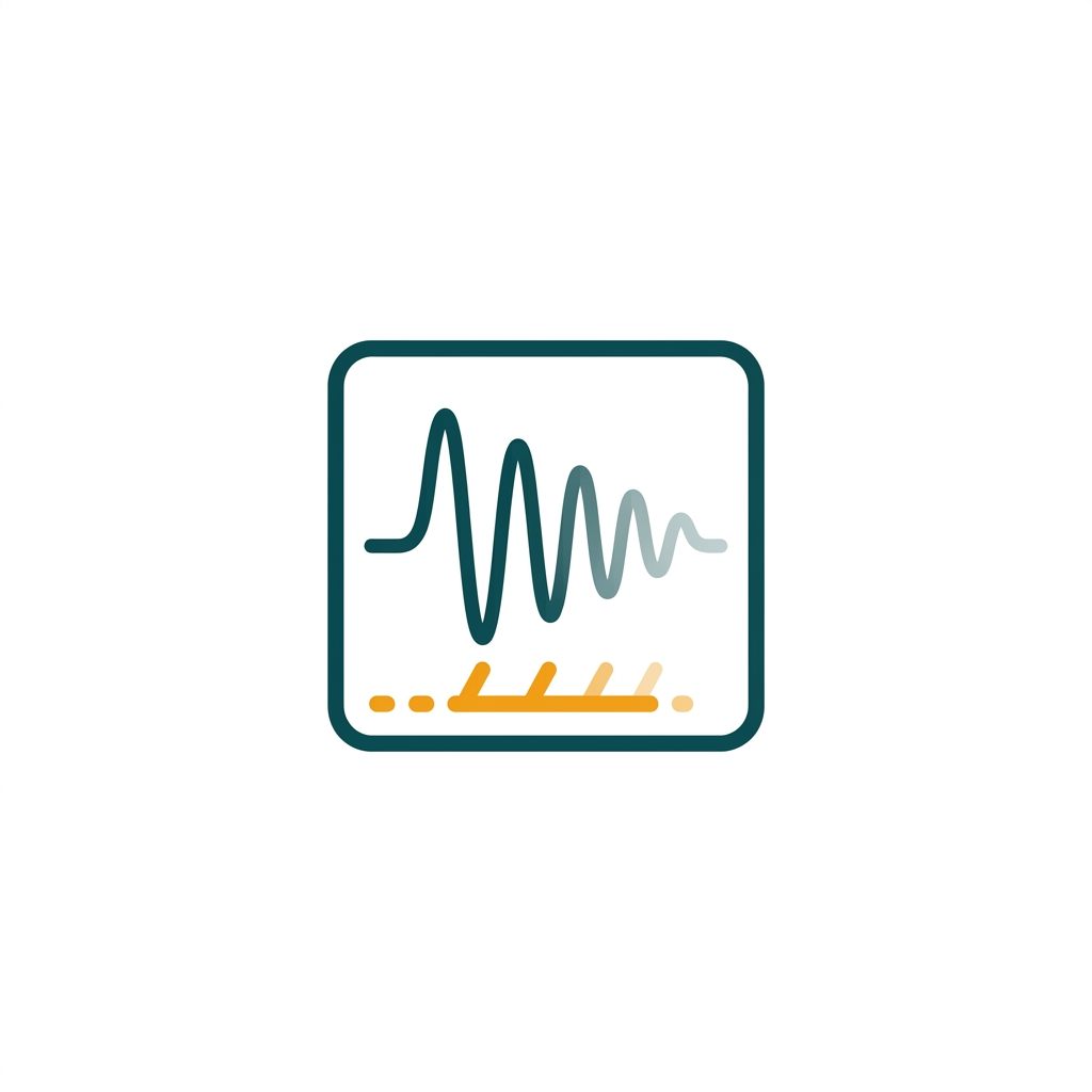 an interactive display showing delay taps bouncing and fading in real-time