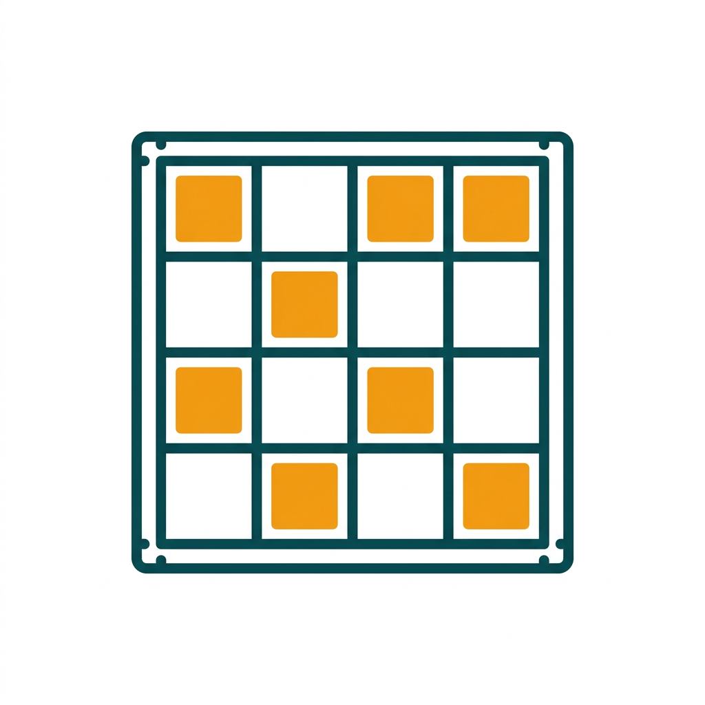 a simple 16-step grid representing a music sequencer or arpeggiator