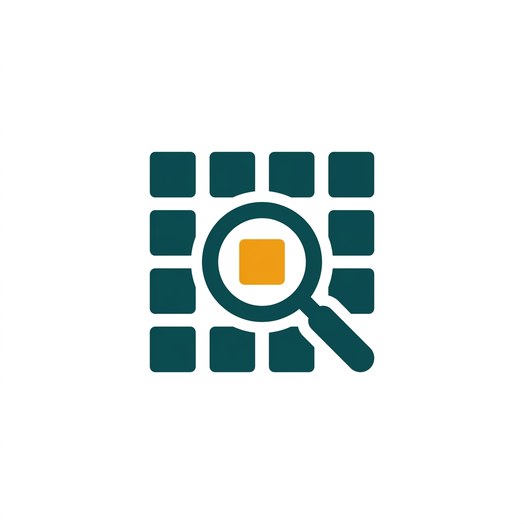 a magnifying glass icon over a grid of squares, symbolizing a preset browser