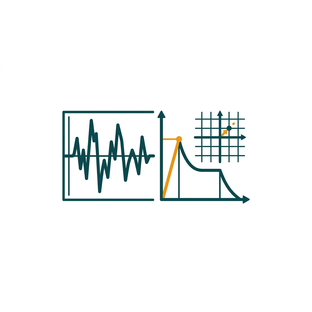 a complex waveform graph next to an envelope generator curve and an XY coordinate grid