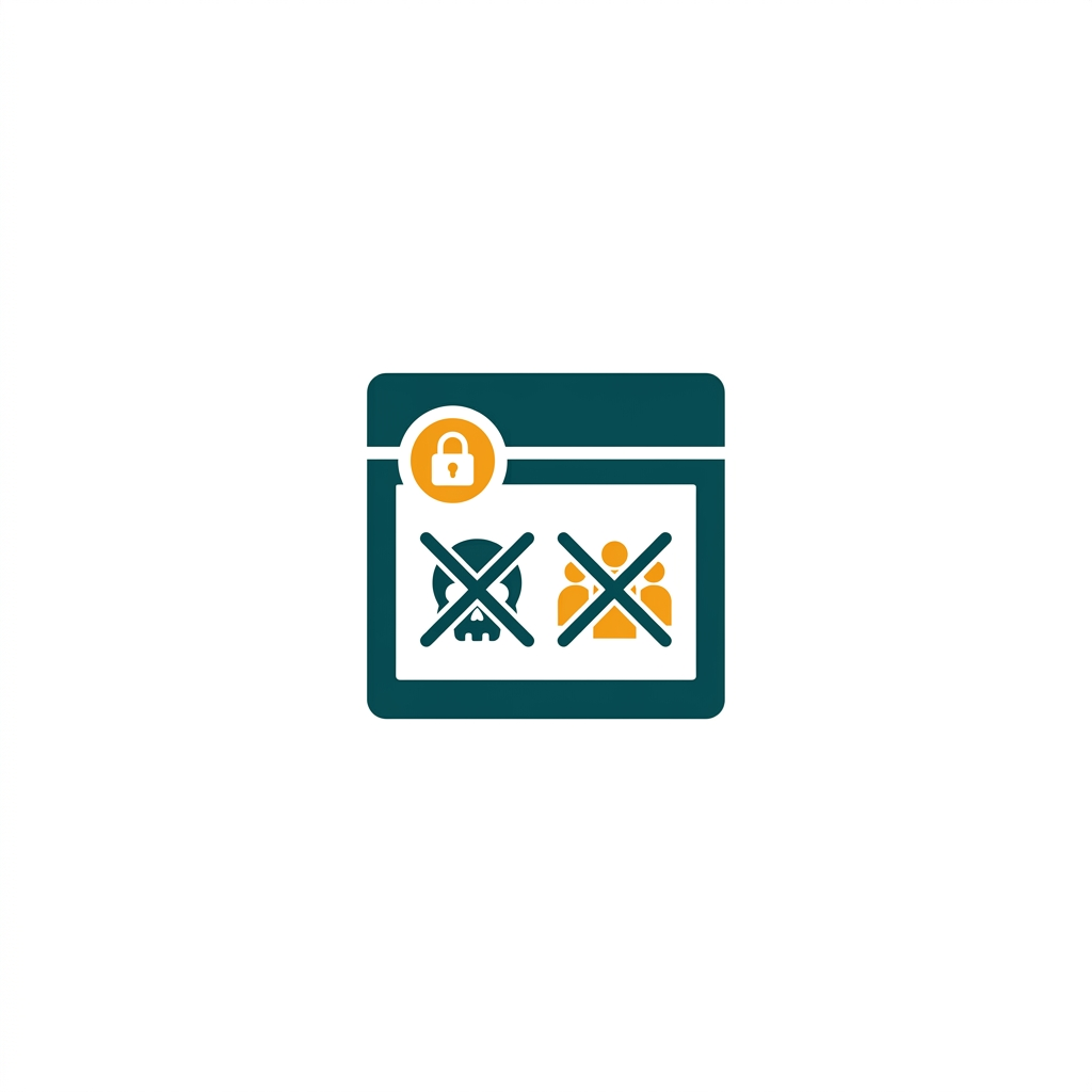 a web browser window with a lock symbol over inappropriate content categories