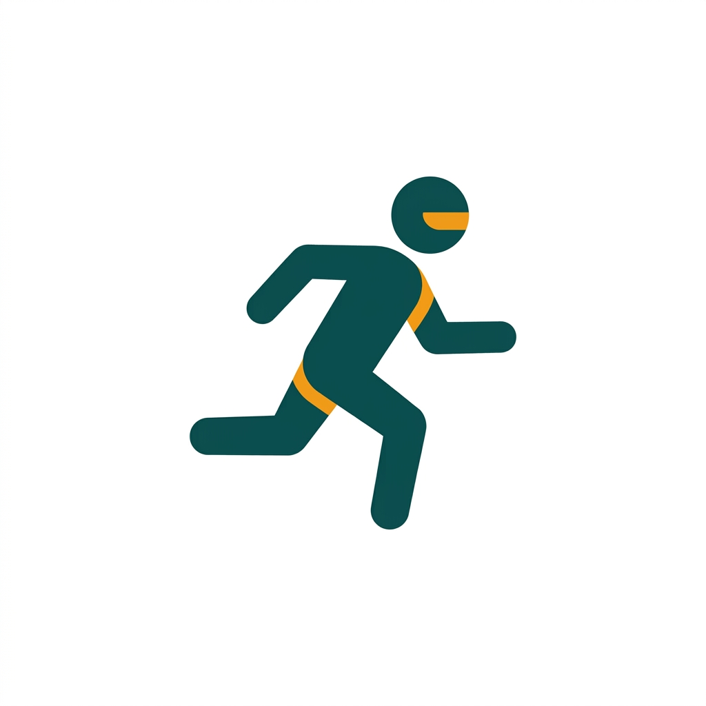 a running figure icon that is partially visible, symbolizing anonymity and hidden identity