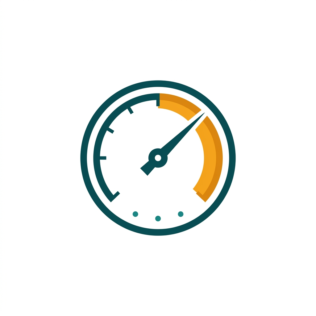 a speedometer gauge needle moving into the green high-performance zone