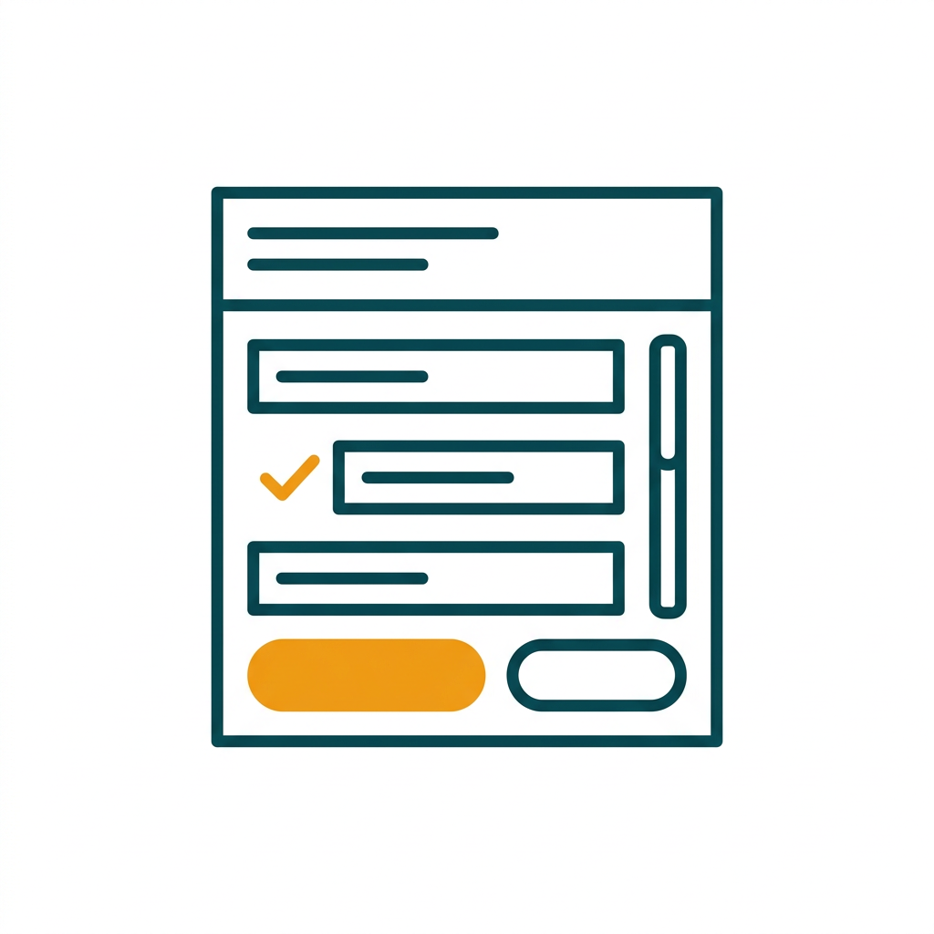 a clean user interface wireframe for a data entry form with input fields and buttons