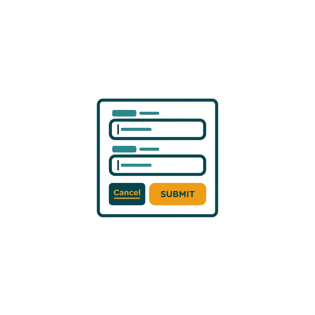 a simplified user interface form with input fields and buttons for data entry