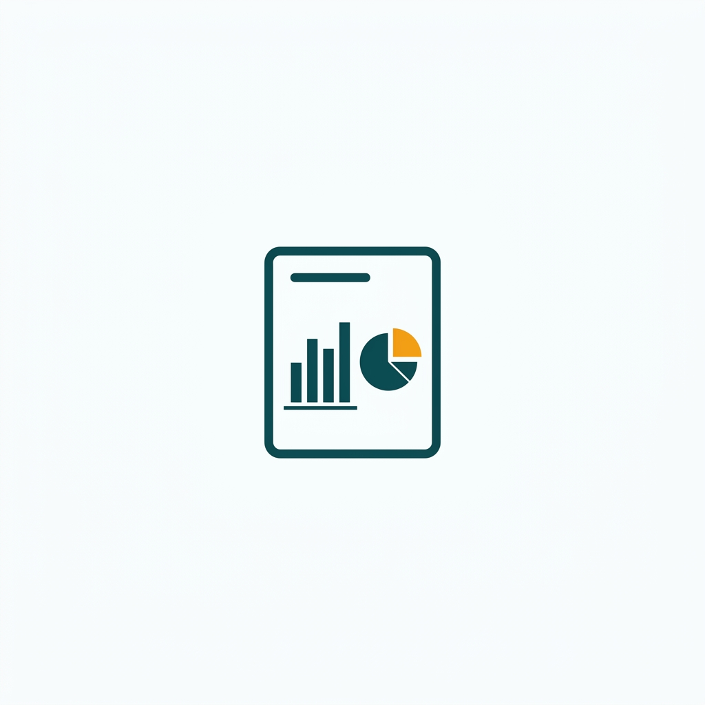 a bar chart and a pie chart on a printed document, symbolizing data reporting