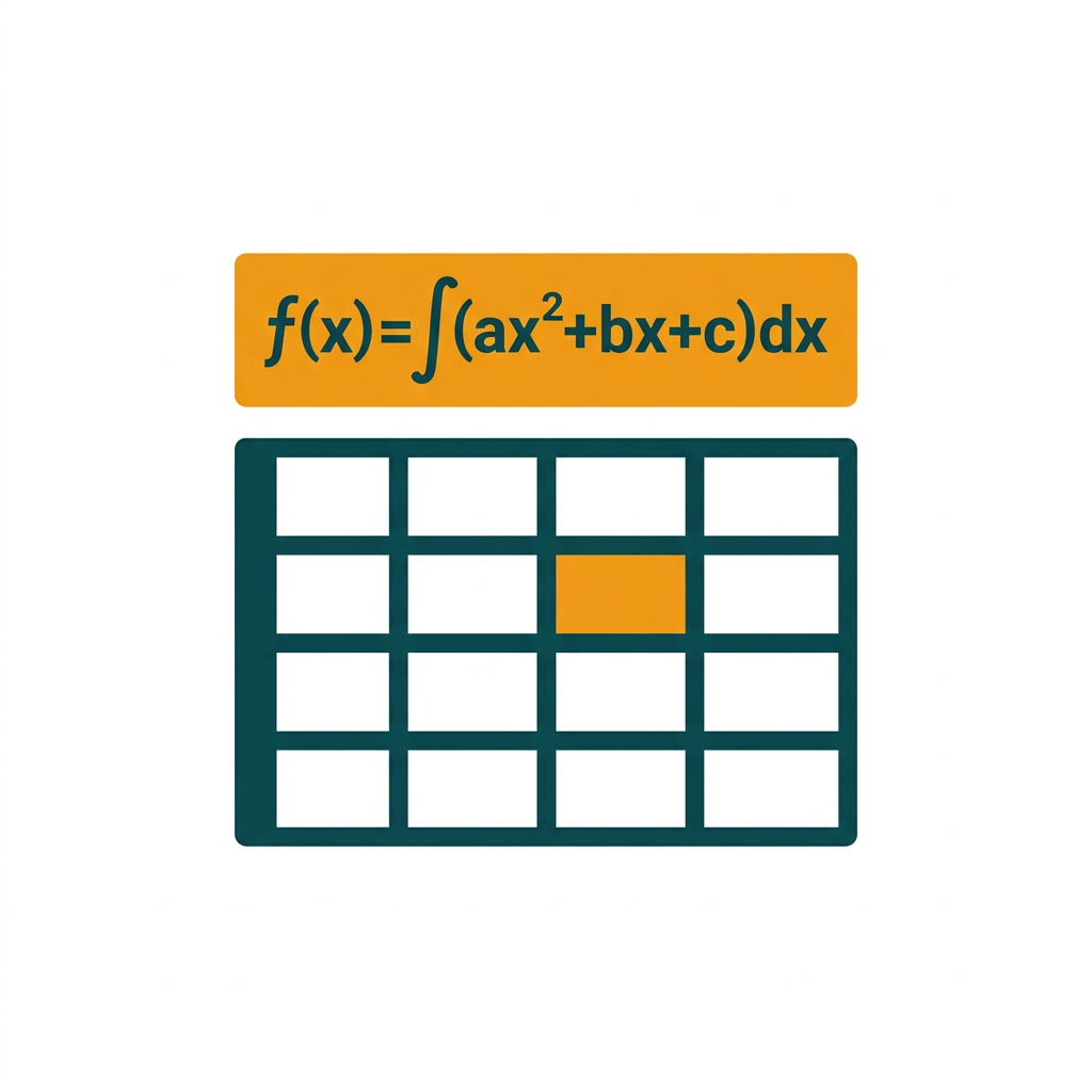 a grid of cells with a formula bar showing a complex mathematical equation