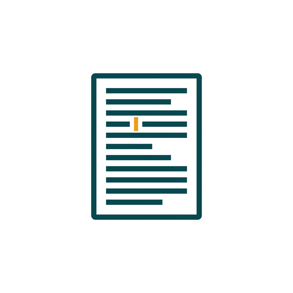 a single open word processor document page with cursor and lines of text