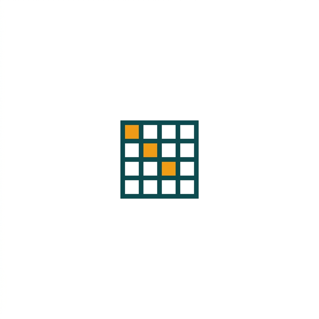 a grid of cells representing a spreadsheet with some cells highlighted