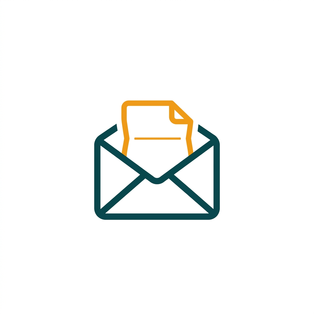 an open envelope icon with a smaller letter symbol emerging