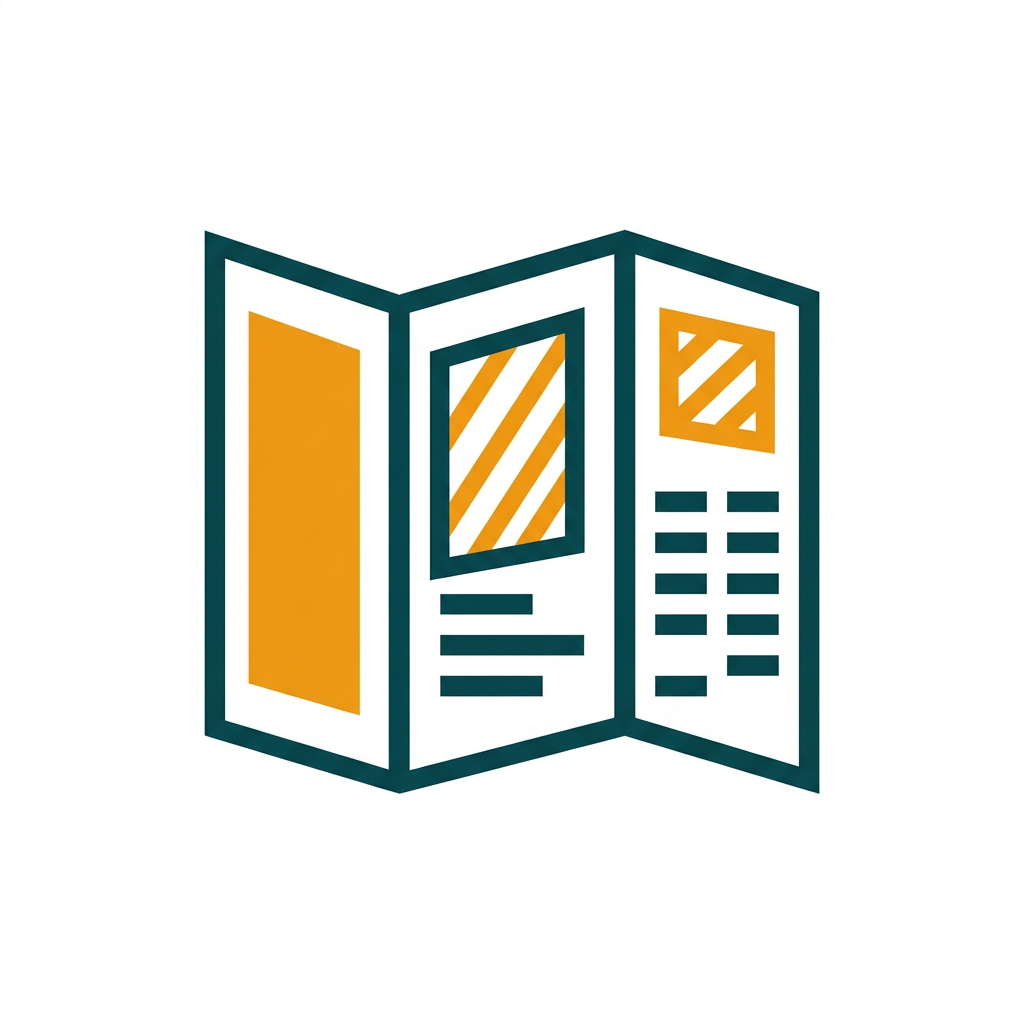 a brochure or newsletter layout with image and text placeholders