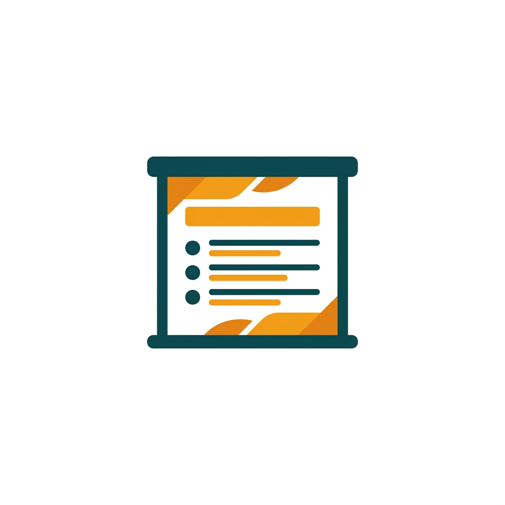a presentation slide with a title and bullet points, orange design theme