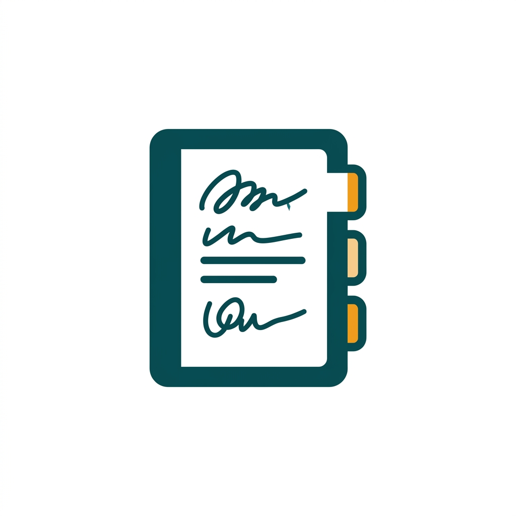 a digital notebook with tabs for different sections and handwritten notes on a page