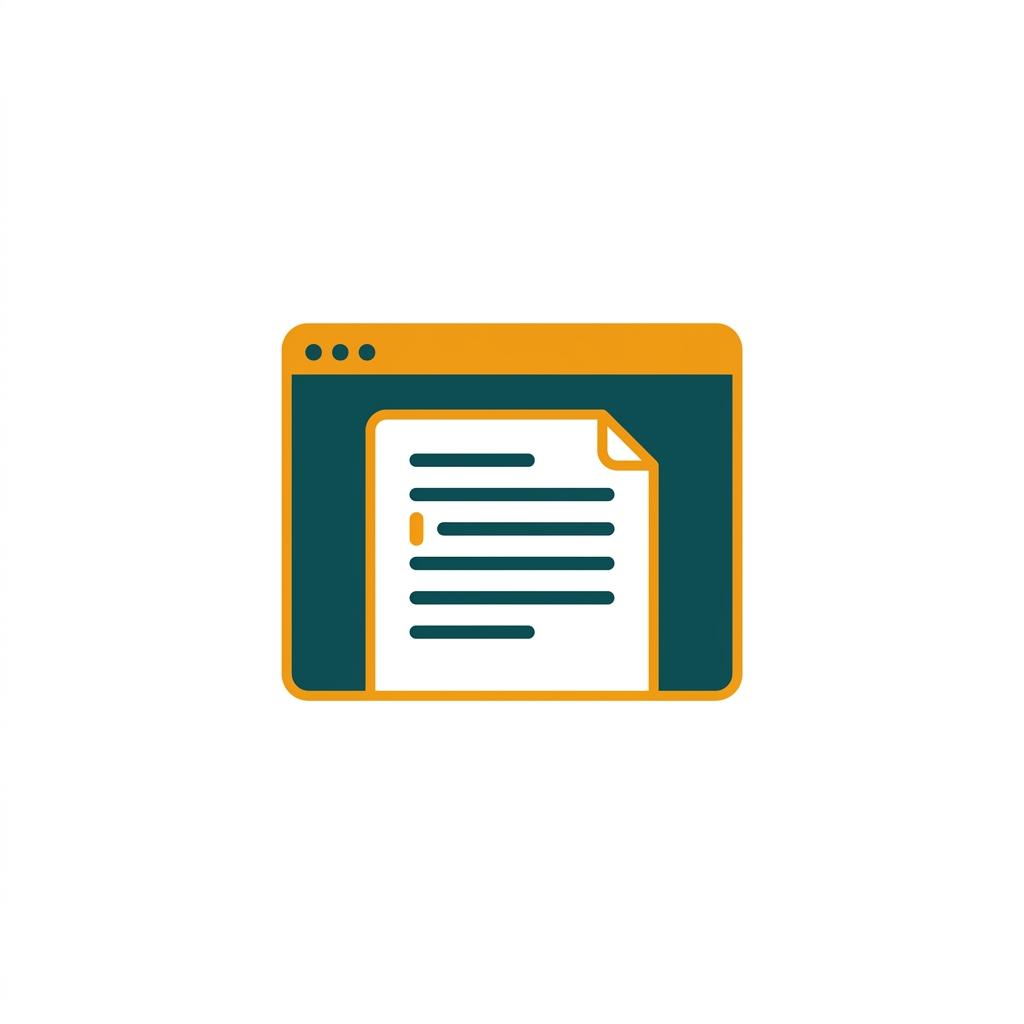 a single open word processor document page with clean typography and a blinking cursor on a Mac screen