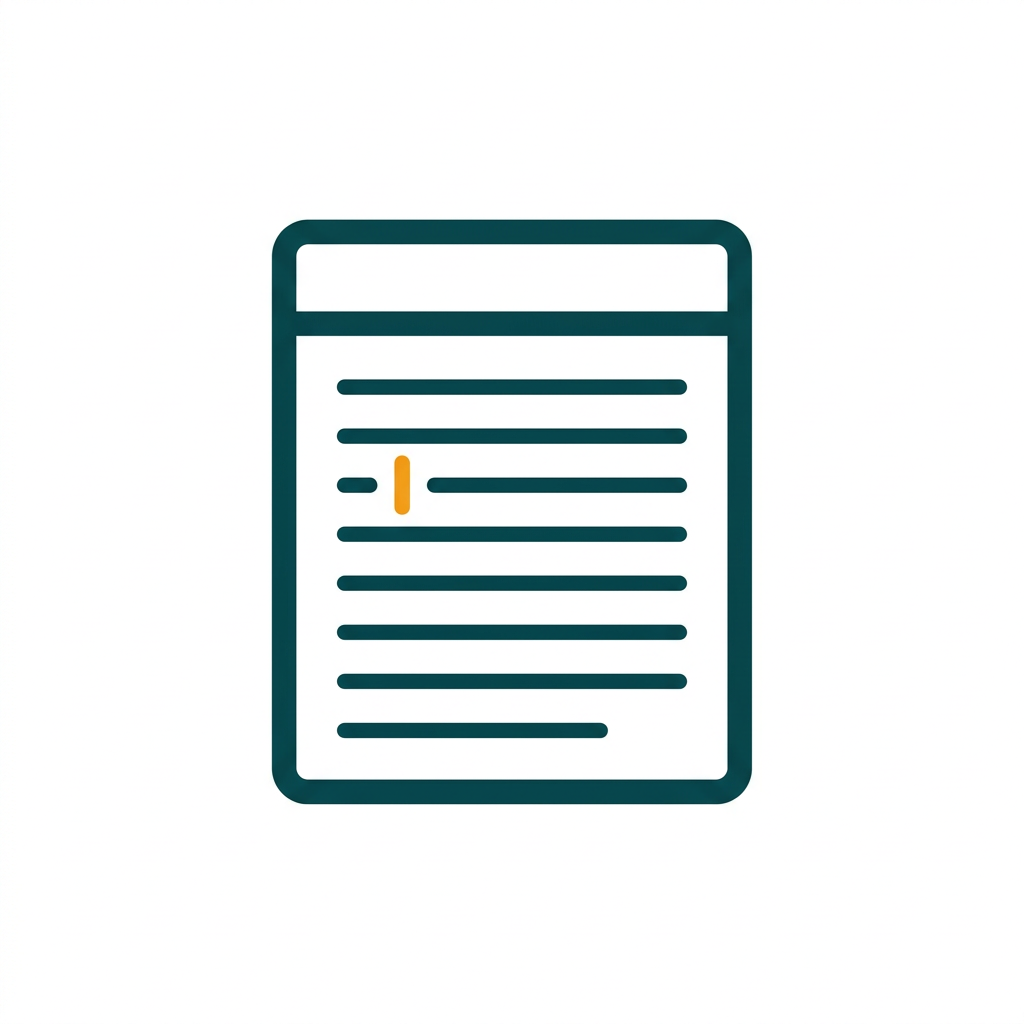 a single open word processor document page with cursor and lines of text