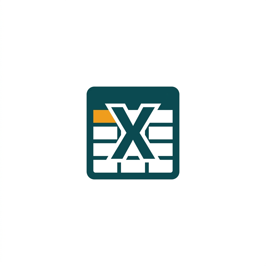 a green application icon showing a spreadsheet grid and a large letter X