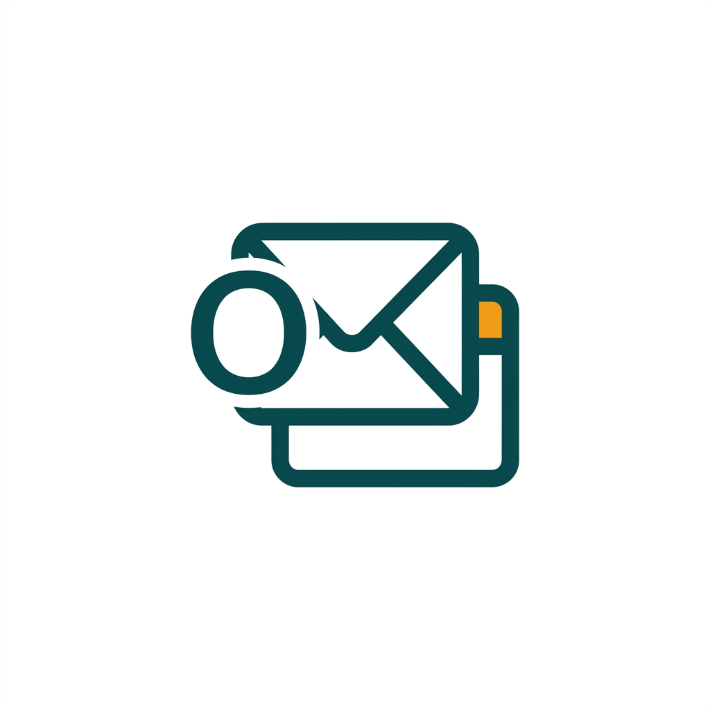 a dark blue application icon showing an envelope and a calendar, with a large letter O