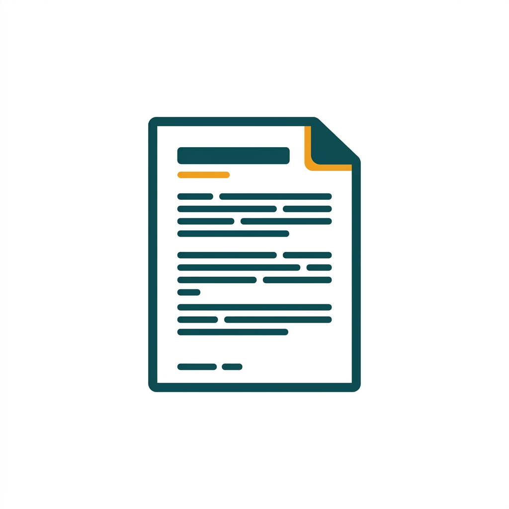 a single open word processor document page with a clean layout and placeholder text