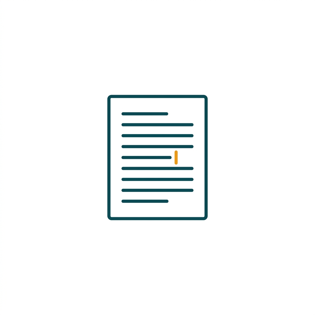 a single open word processor document page with clean typography and a blinking cursor