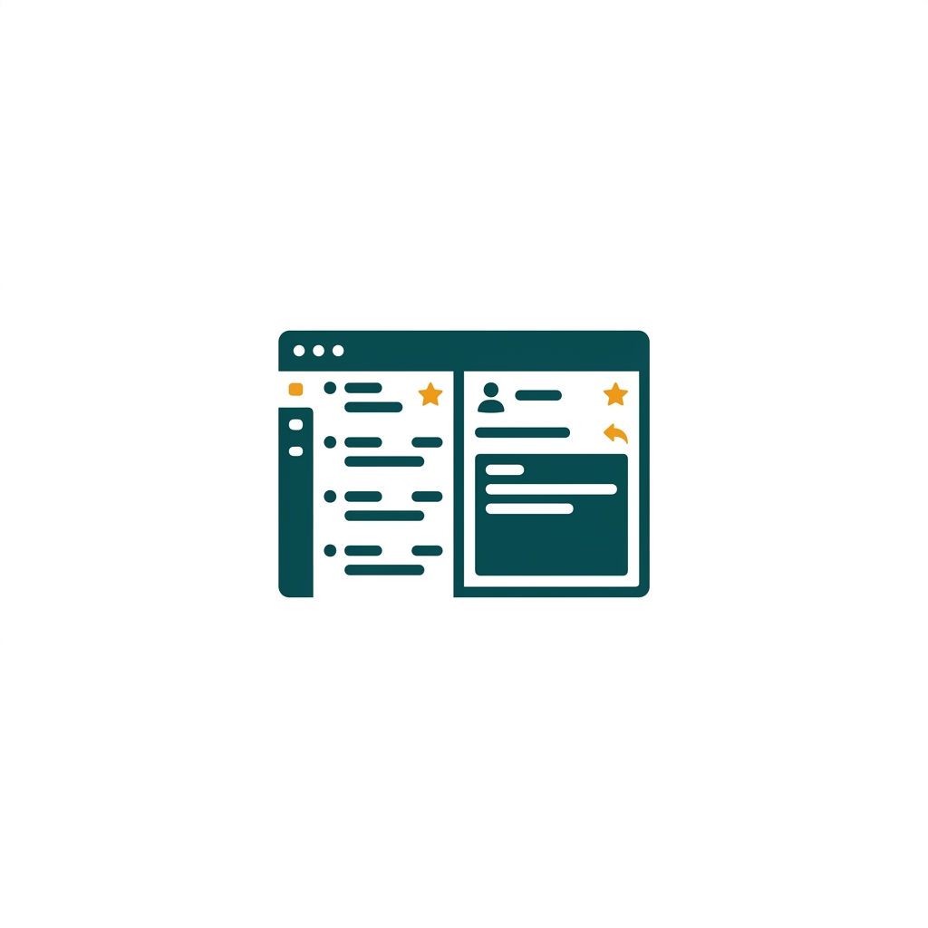 an email client interface showing an inbox list and a composed email