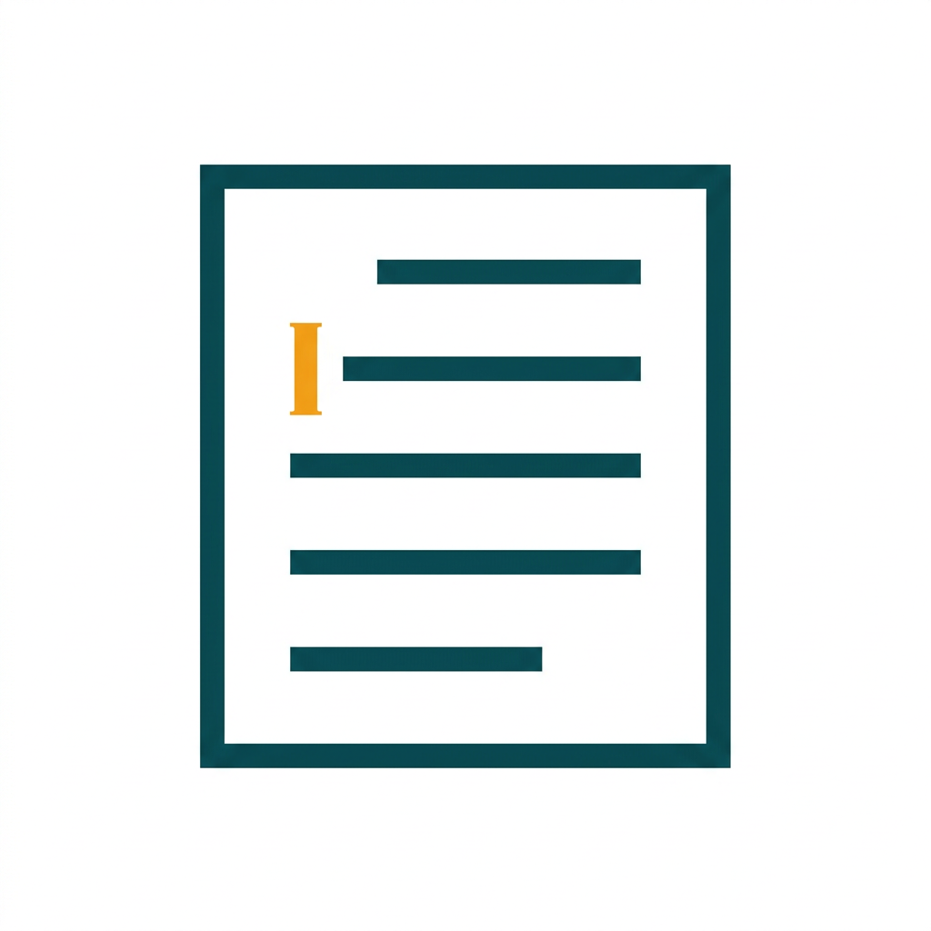 a single open word processor document page with cursor and lines of text