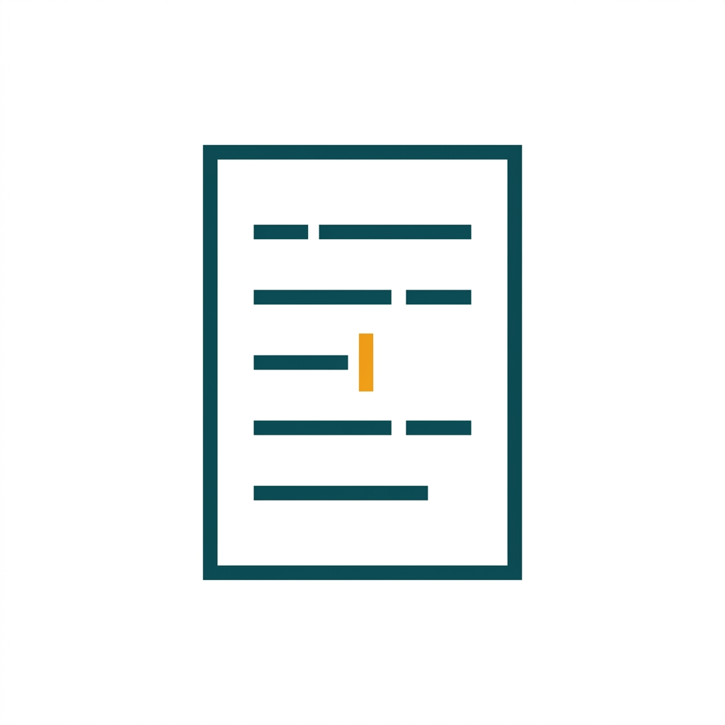 a single open word processor document page with clean text and a blinking cursor