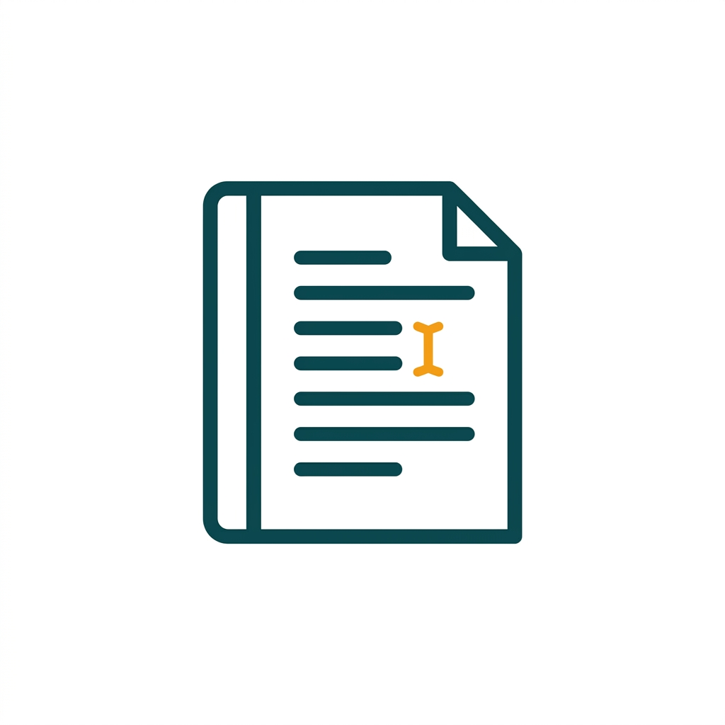 a single open word processor document page with a cursor and clean lines of text