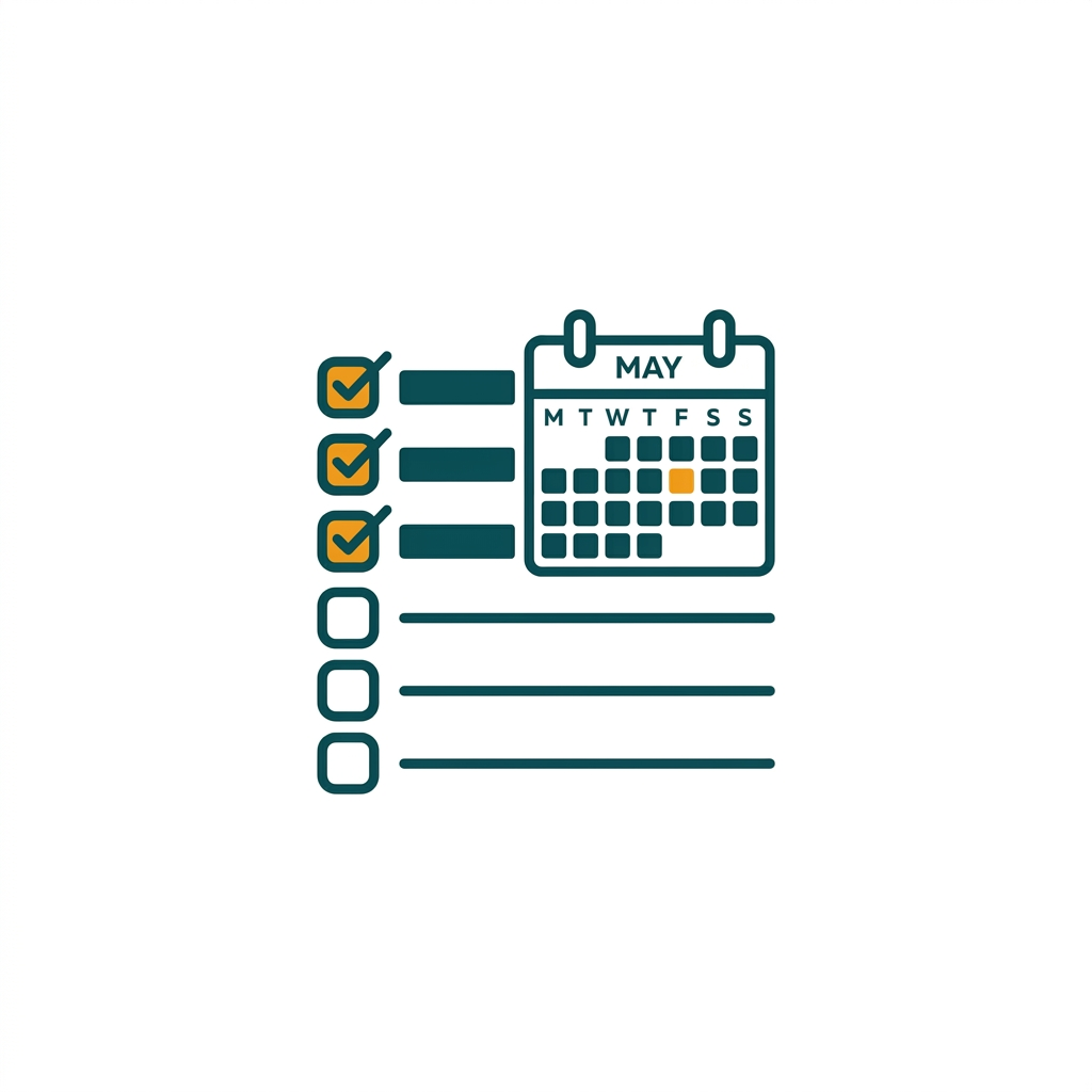 a simple to-do list with checkboxes, integrated next to a calendar view