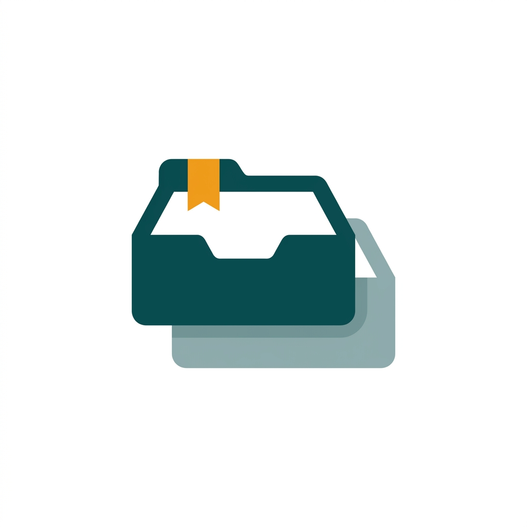 an icon of two overlapping inboxes, one highlighted and one faded, representing priority mail