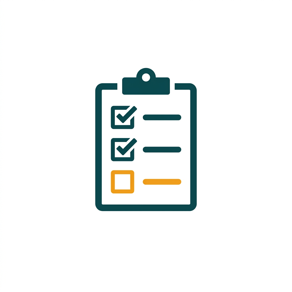 a checklist with ticked boxes and one pending item, symbolizing task management