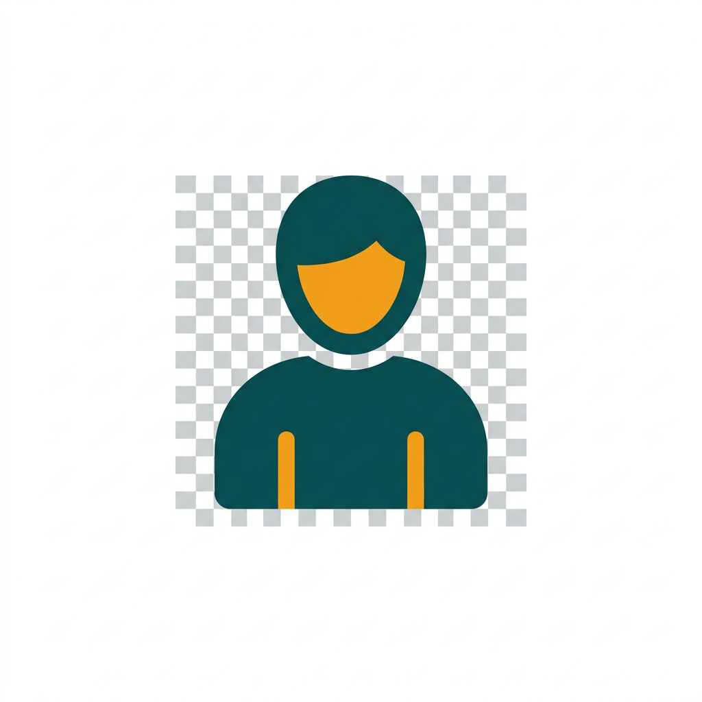 a simple icon of a person's silhouette with the background checkered, indicating transparency