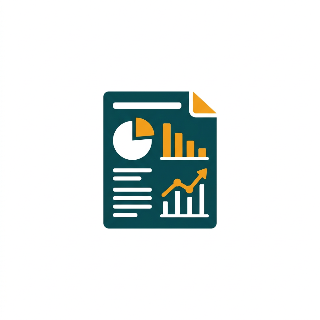 a document with several charts and graphs, representing a business report