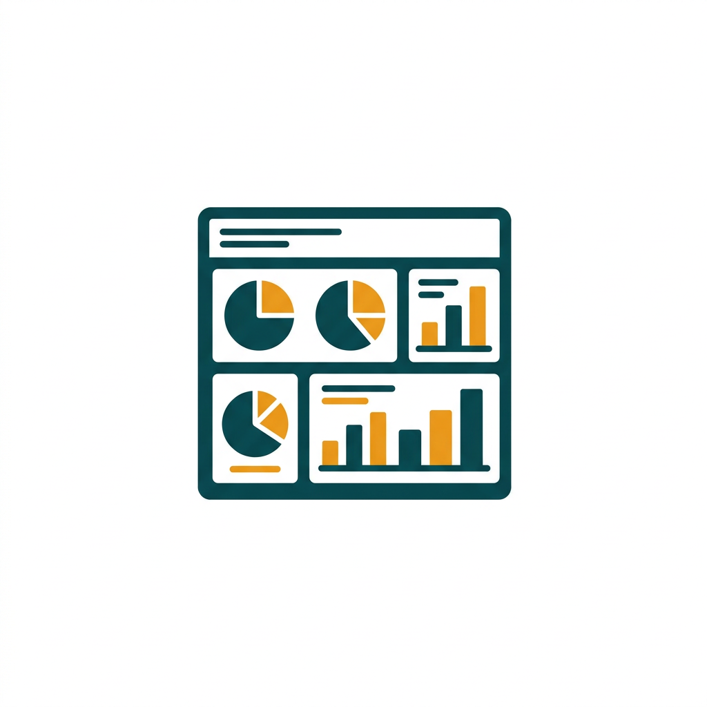 a collection of colorful pie charts and bar graphs on a single dashboard view