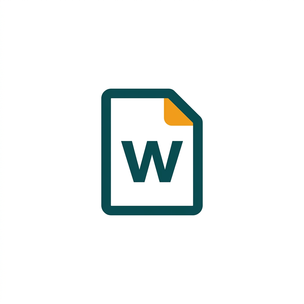 a clean document icon with a capital W, representing text processing software