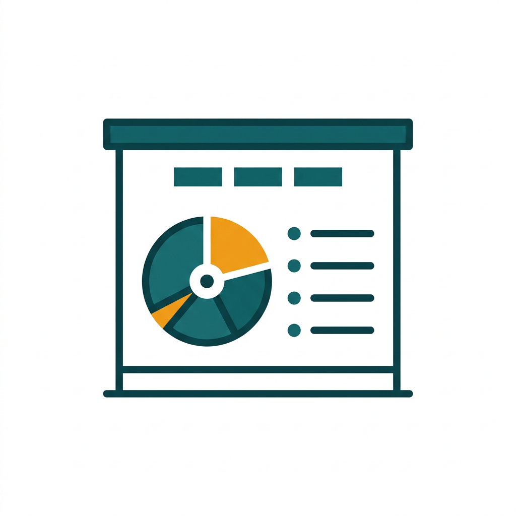 a presentation slide with a title, a pie chart, and bullet points