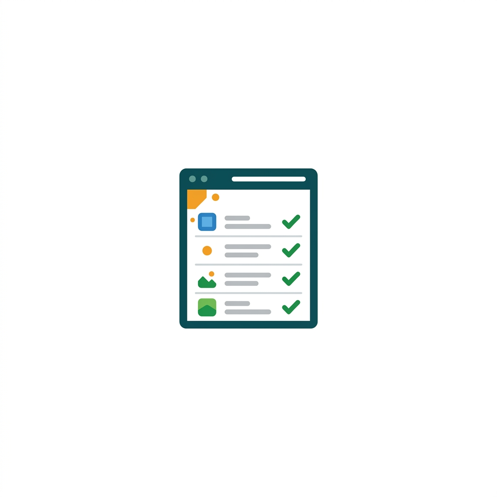 a simple interface showing a list of allowed applications with green checkmarks