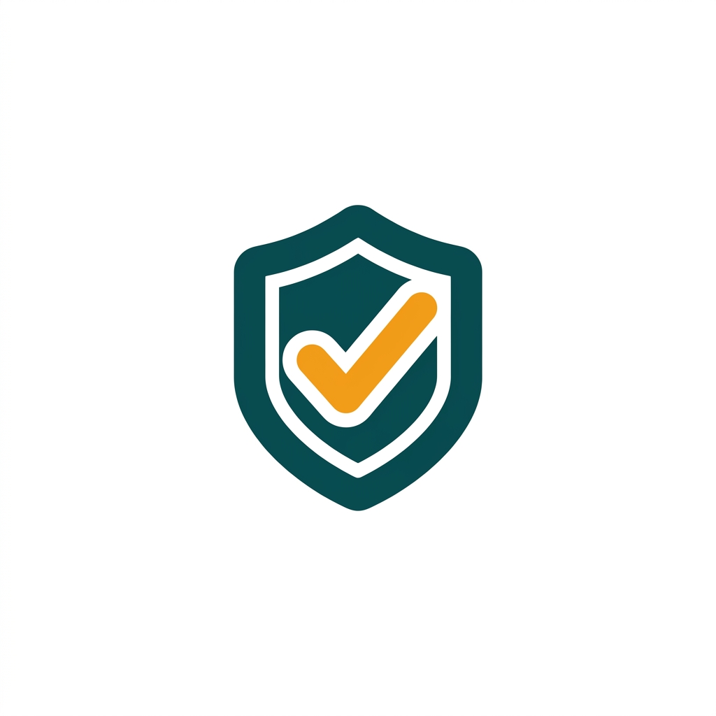 a small shield icon with a checkmark inside, symbolizing advanced threat protection