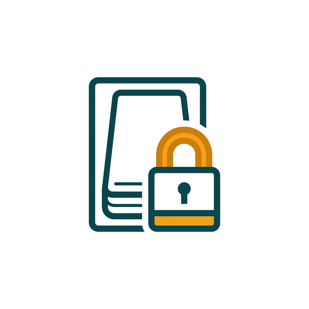 a hard drive icon with a strong lock symbol overlaid on it