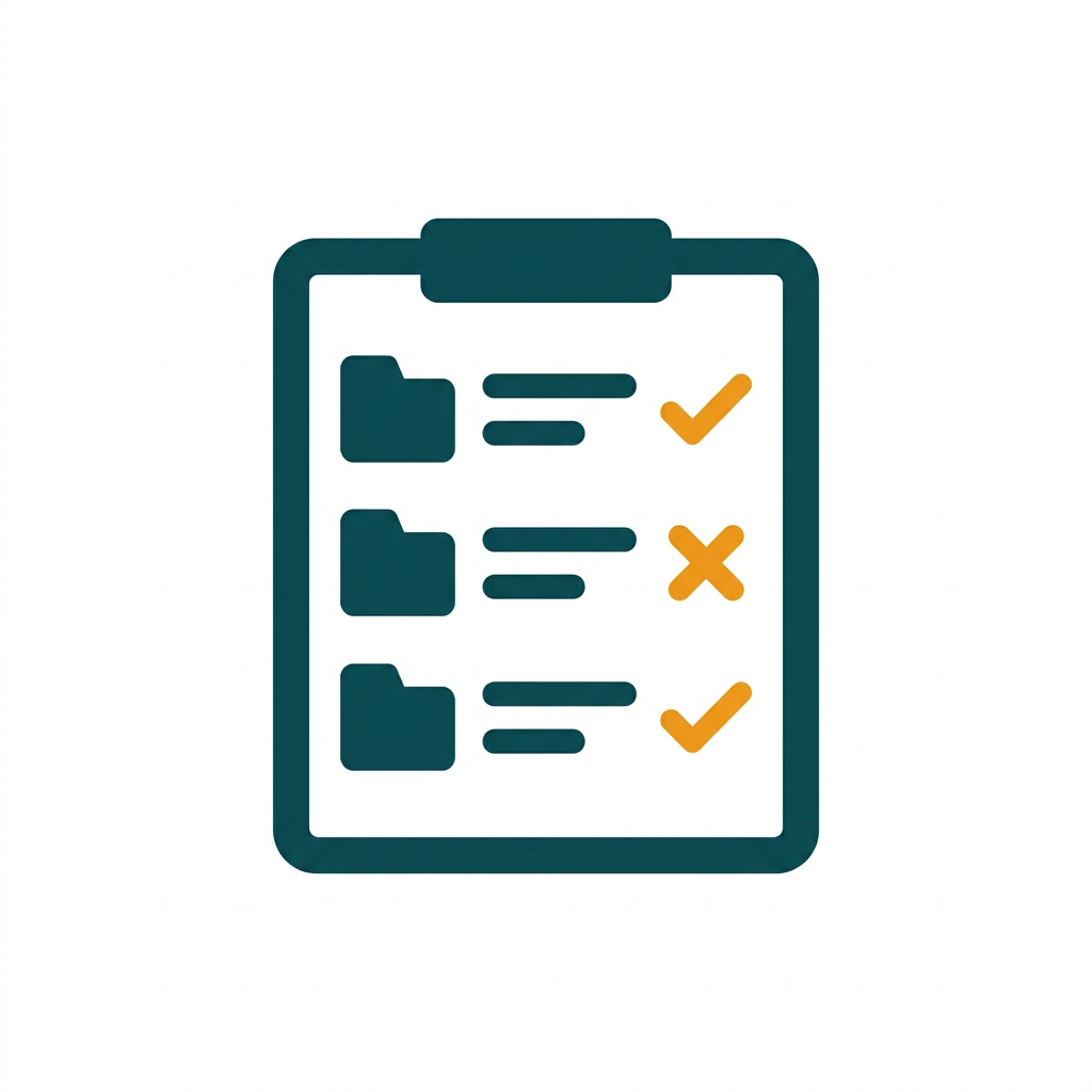 a list of applications with green checkmarks and red crosses