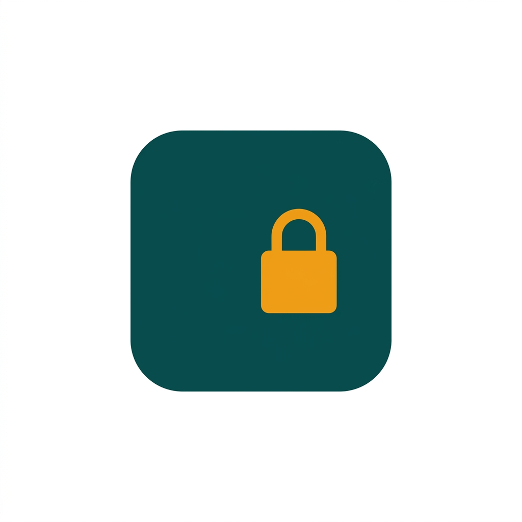 an application icon with a small padlock, symbolizing controlled application execution