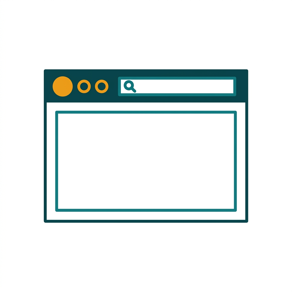 a sleek, modern web browser window with simplified controls